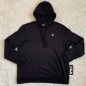 Fila heritage black hooded sweatshirt NWT